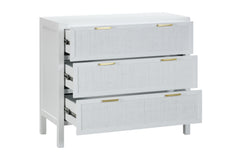 LLOYD 3 DRAWER CHEST WHITE RATTAN