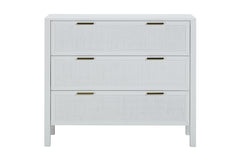 LLOYD 3 DRAWER CHEST WHITE RATTAN