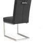 WARSAW UPHOLSTERED CANTILEVER CHAIR - BONDEDED LEATHER