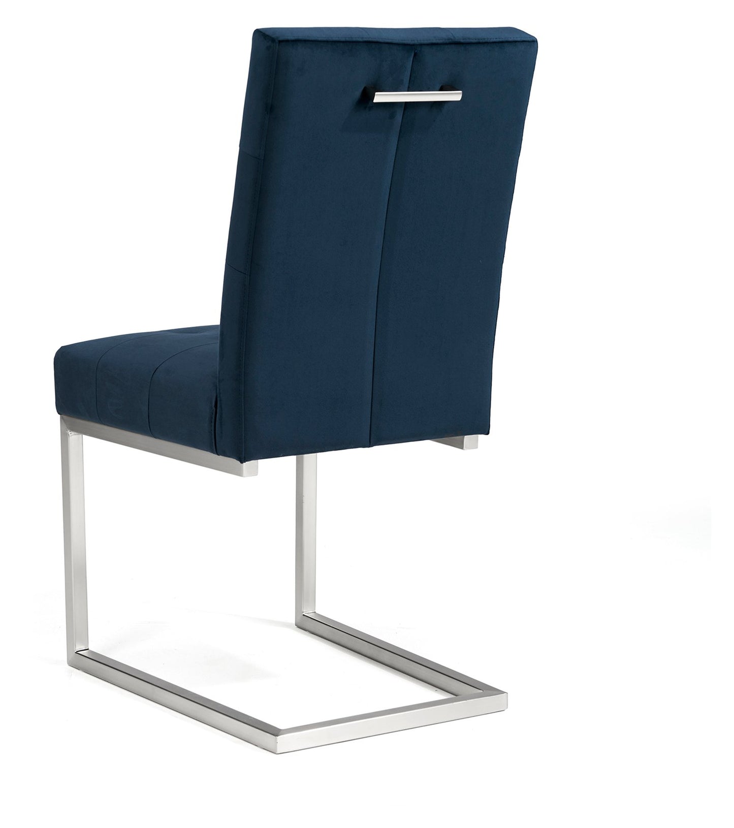 WARSAW UPHOLSTERED CANTILEVER CHAIR- DARK BLUE