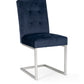 WARSAW UPHOLSTERED CANTILEVER CHAIR- DARK BLUE