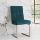 WARSAW UPHOLSTERED CANTILEVER CHAIR- SEA GREEN