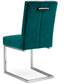 WARSAW UPHOLSTERED CANTILEVER CHAIR- SEA GREEN