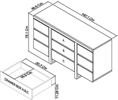 WARSAW NARROW SIDEBOARD