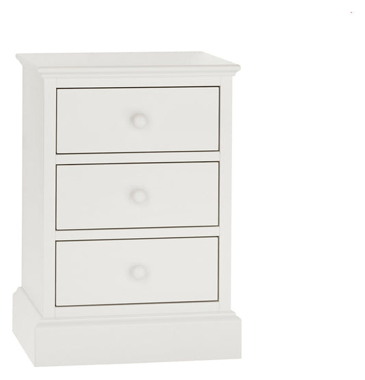 ASHBY WHITE 3 DRAWER NIGHTSTAND