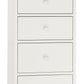 ASHBY WHITE 5 DRAWER TALL CHEST