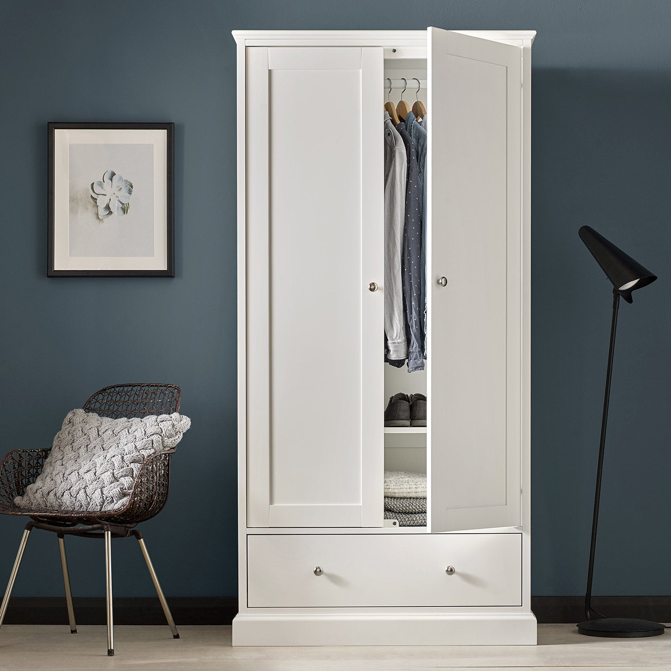 ASHBY WHITE DOUBLE WARDROBE