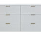 LLOYD 6 DRAWER WIDE CHEST WHITE RATTAN