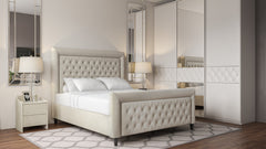 ROYALE 4'6 BEDFRAME ELECTIRC OTTOMAN