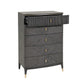 ROMA TALL CHEST 5 DRAWERS EBONY