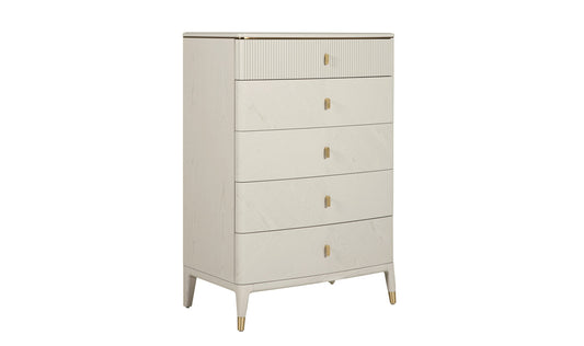 ROMA TALL CHEST 5 DRAWERS STONE