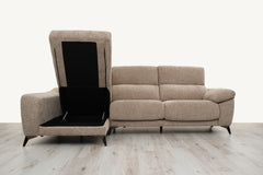 SANTANDER LARGE SOFA LEFT SIDE CHAISE WITH DUAL SLIDE SEATS