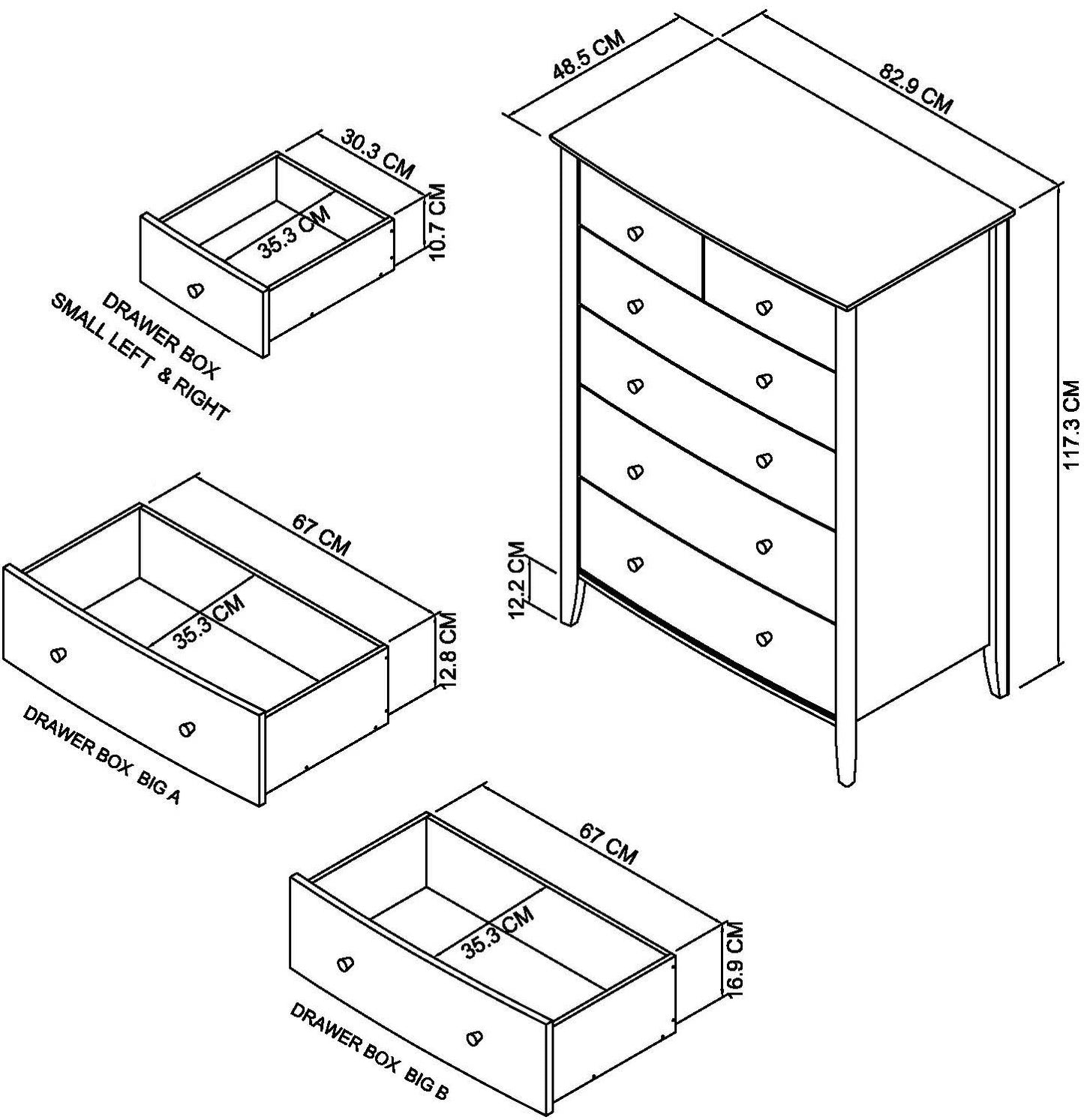 GUIA 4+2 DRAWER CHEST