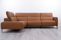 GENOA LEATHER CORNER SUITE WITH ELECTRIC RECLINING