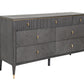 ROMA 7 DRAWER WIDE CHEST EBONY