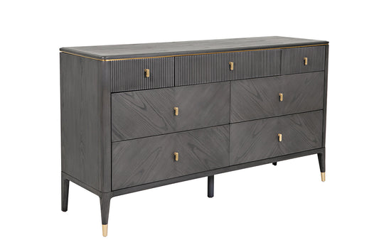 ROMA 7 DRAWER WIDE CHEST EBONY