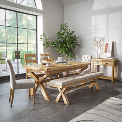 WOODLAND CROSS LEG EXTENDING TABLE