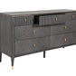 ROMA 7 DRAWER WIDE CHEST EBONY