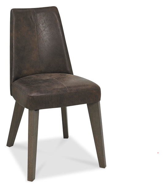 BENNETT UPHOLSTERED CHAIR - BROWN BONDED LEATHER