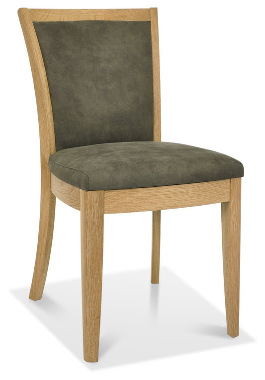 LEONA UPHOLSTERED CHAIR - MOCHA FABRIC