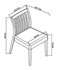 RIGA LOW SLAT DINING CHAIR - GREY BONDED LEATHER