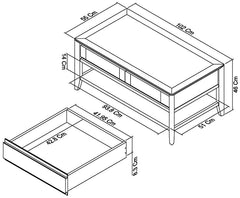 JOSHUA COFFEE TABLE WITH DRAWERS