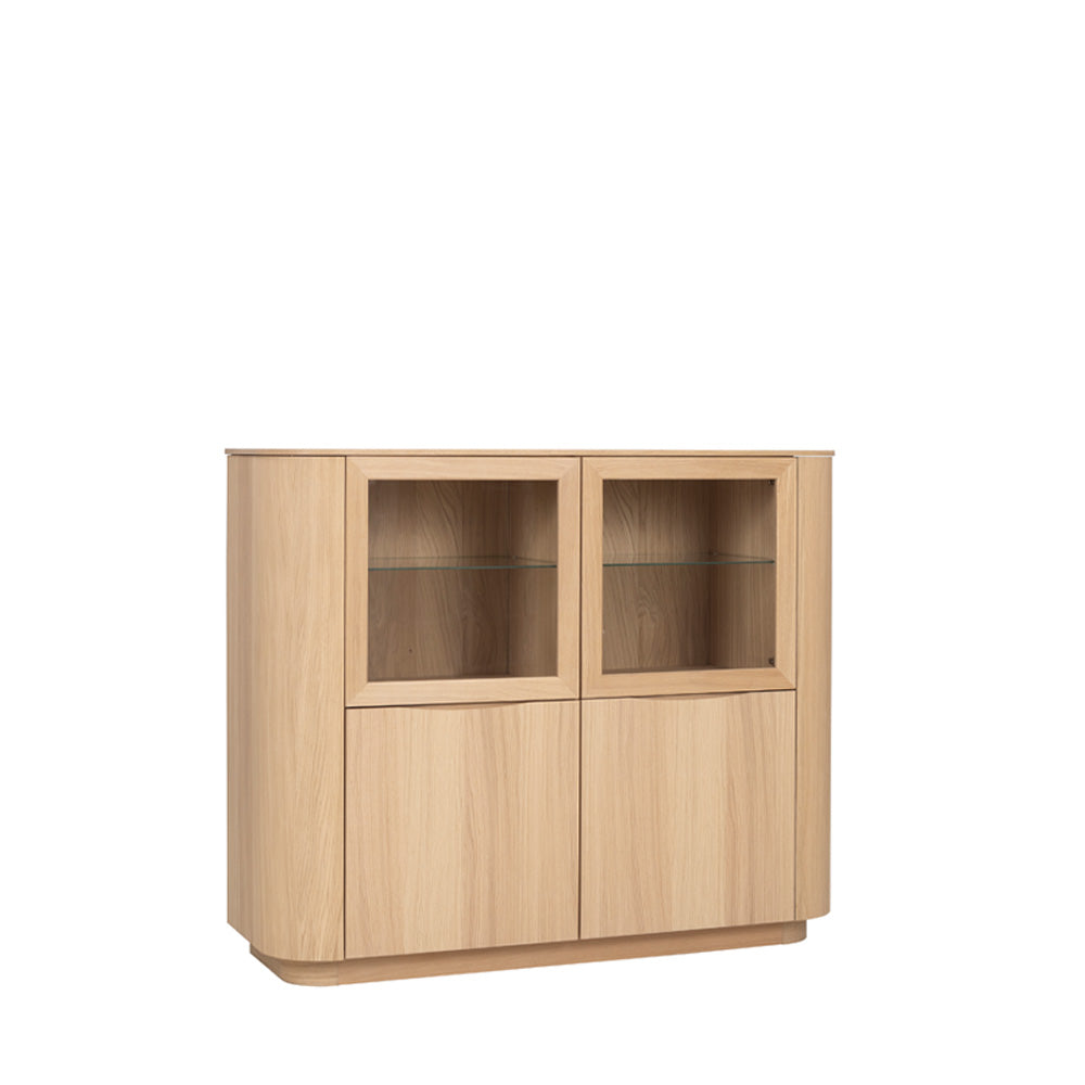 COLLUM HIGHBOARD 2 DOORS & 2 GLASS DOORS WITH LIGHTS