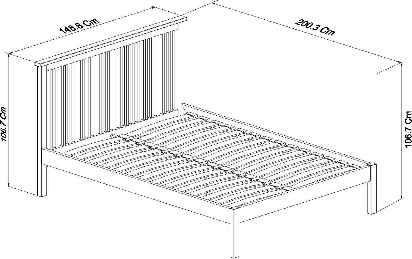 ODIN 135CM LOW FOOT BEDSTEAD