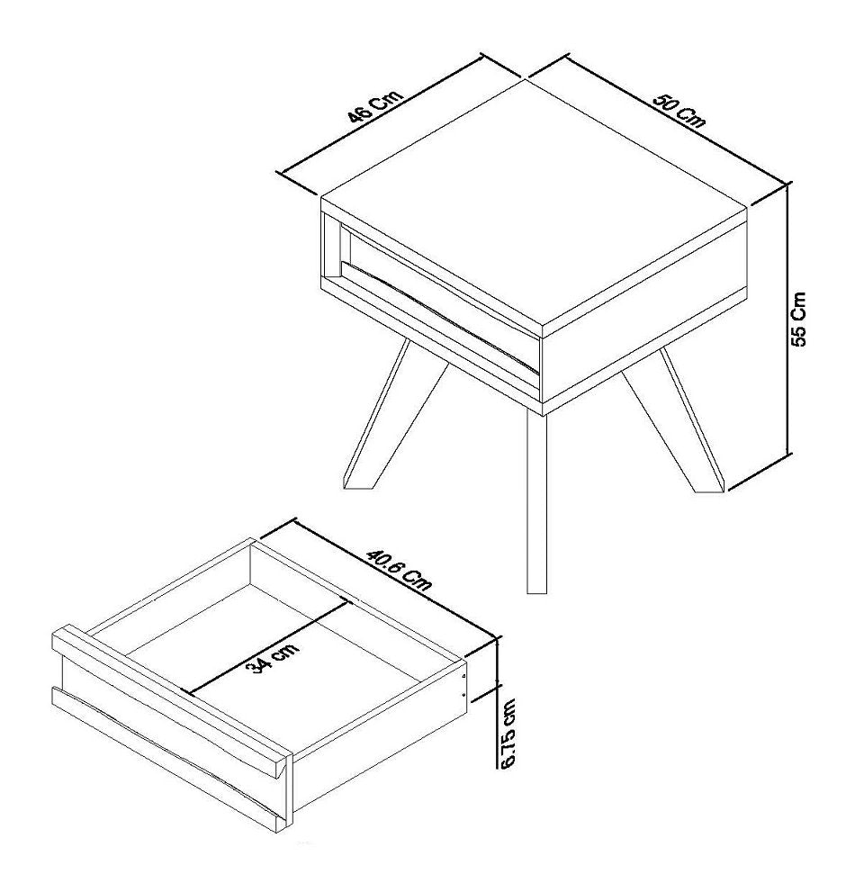 BENNETT LAMP TABLE WITH DRAWER