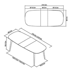 ODENSE 6-8 EXTENSION DINING TABLE