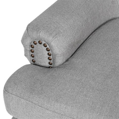 CASTLE LIGHT GREY LINEN ARMCHAIR