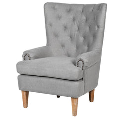 CASTLE LIGHT GREY LINEN ARMCHAIR