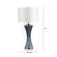 CIMC CLEAR BLUE GOLD TWIST TABLE LAMP