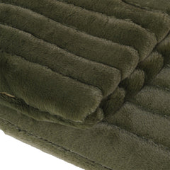 OLIVE RIBBED THROW