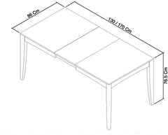 JOSHUA 4-6 EXTENSION DINING TABLE