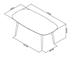 ODENSE 6 SEATER DINING TABLE