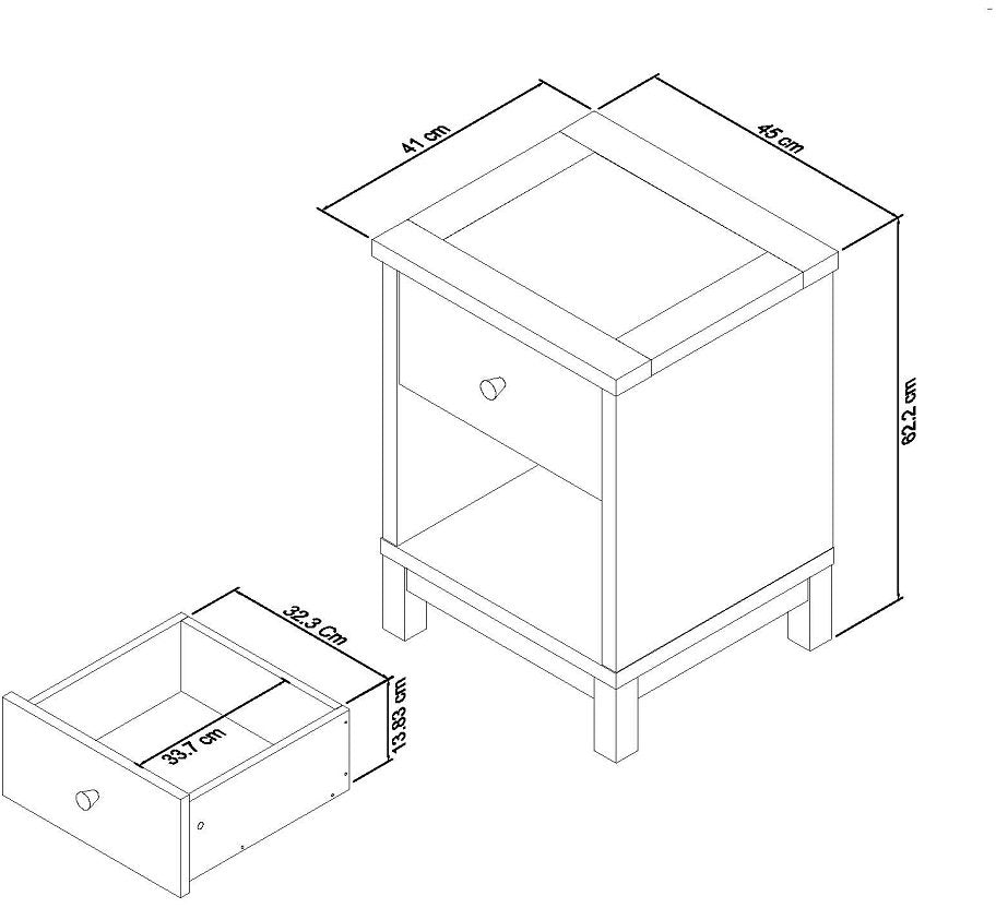 ODIN 1 DRAWER NIGHTSTAND