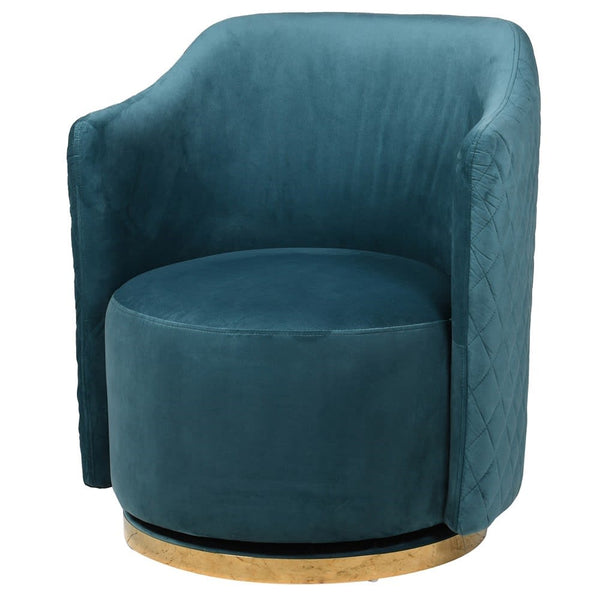 DEAUVILLE TEAL SWIVEL CHAIR