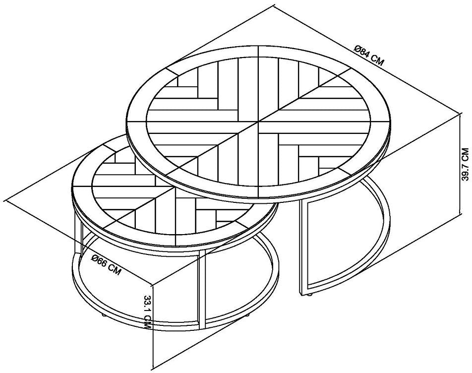 WARNER COFFEE NEST OF TABLES