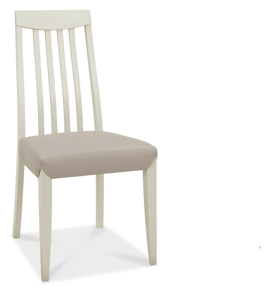 RIGA SLAT DINING CHAIR - GREY BONDED LEATHER