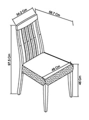 RIGA SLAT DINING CHAIR - GREY BONDED LEATHER