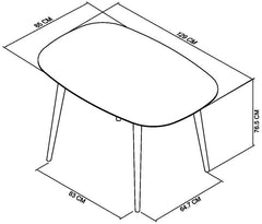 ODENSE 4 SEATER DINING TABLE