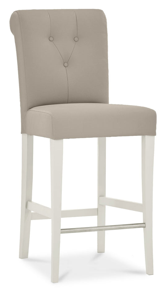 PHUKET UPHOLSTERED GREY BONDED BAR STOOL