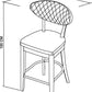 MARLAY BARSTOOL - DARK GREY FABRIC