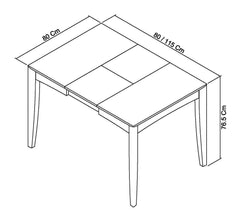 RIGA 2-4 EXTENSION DINING TABLE