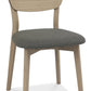 ODENSE VENEER BACK CHAIR - COLD STEEL FABRIC