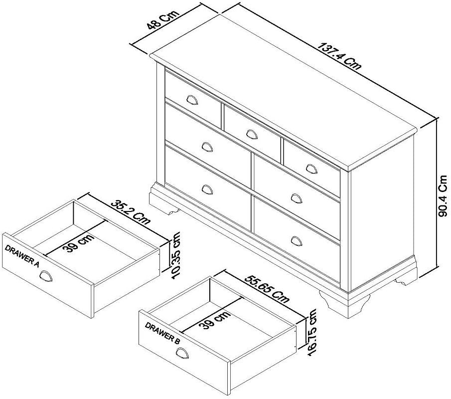 RHODES 3+4 DRAWER CHEST