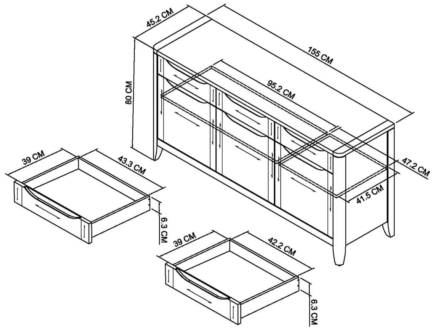 LEONA WIDE SIDEBOARD