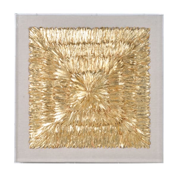 FEATHER  GOLD FRAMED WALL ART